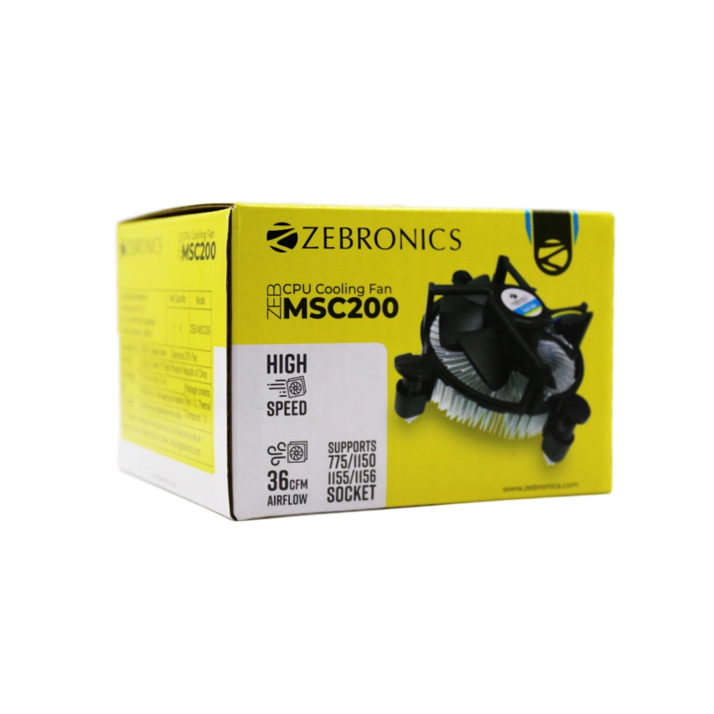Zebronics CPU Fan Processor Air Cooler MSC200 view 4